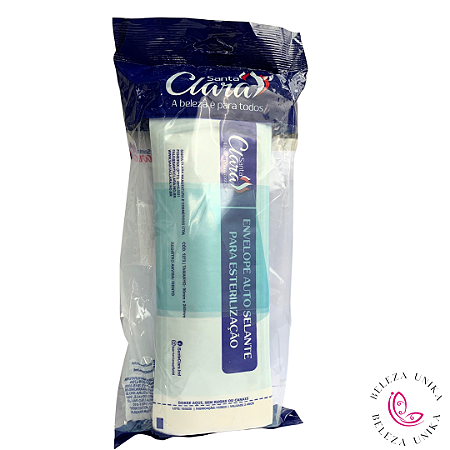 Envelope para Autoclave 9 cm x 24,5 cm – Pacote com 100 Unidades - Santa Clara