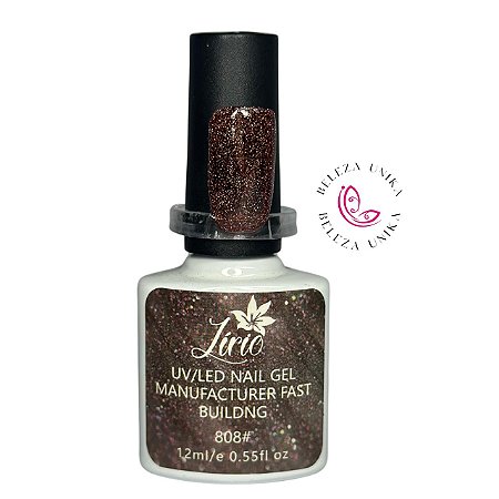 LIRIO ESMALTE EM GEL GLITTER 12ML COR:08