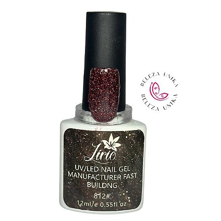LIRIO ESMALTE EM GEL GLITTER 12ML COR:12