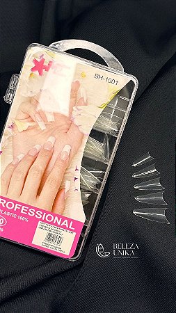 Tips Amendoada / Stiletto 100 unidades transparente