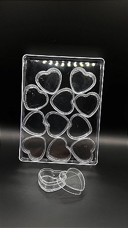 Porta Glitter Formato Coração 12 unidades