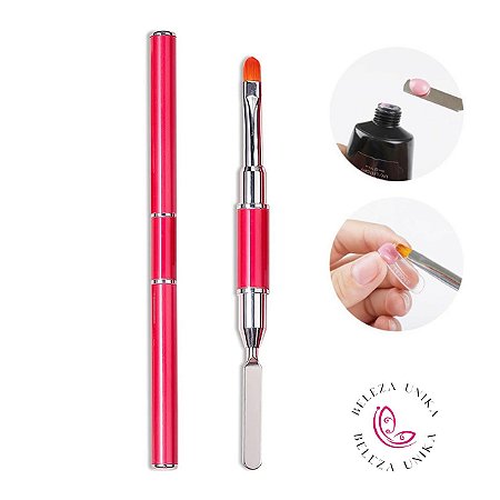 Pincel de Polygel + Espátula 1 unidade