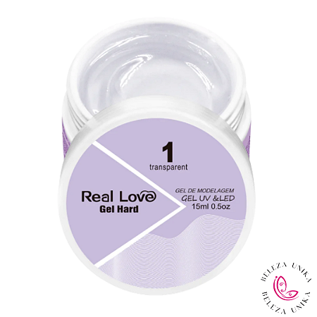 Real Love Gel Hard 15ml Cor 01 Transparente
