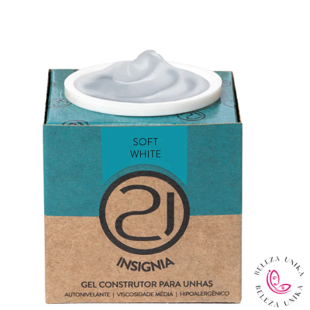 Gel Ecoline Insignia Soft White 56gr (Fibra de Brinde ) Nails 21