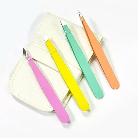 Pinça para Sobrancelhas Kit com 4 unidades