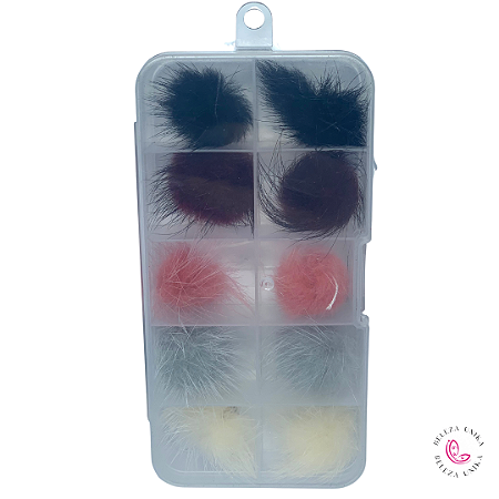 decoração pompom para unha