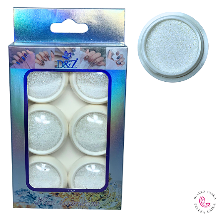 Glitter Branco com 6 unidades