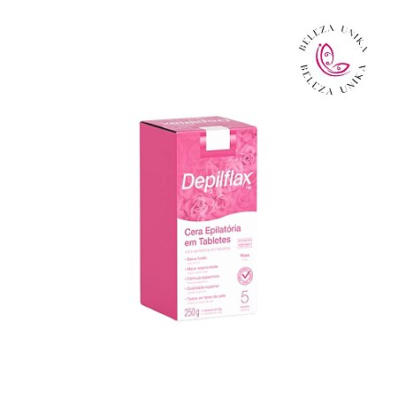 Depilflax Cera Depilatória em Tablete - Rosa 250g