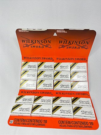 Lâminas Inox Wilkinson Sword cartela com 20 unidades