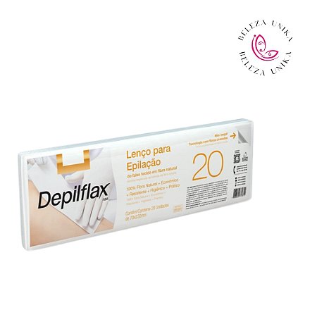 lenço para depilação com 20 unidades depilflax