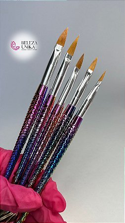 Pincel para Polygel com 5 unidades sereia