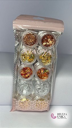 Folha de ouro kit 10 cores