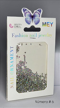 Strass Cartela Numero 06 Furta Cor