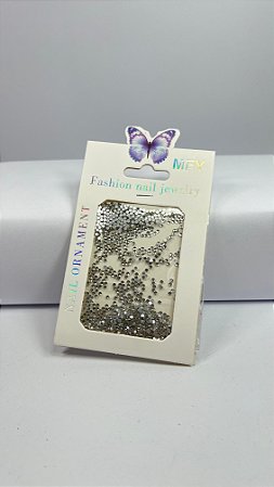 Strass Cartela Numero 05 Prata