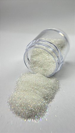 Glitter flocado fino branco