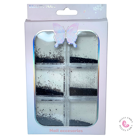 Decoração Glitter Cartela Preto
