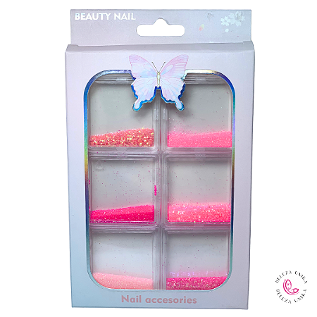 Decoração Glitter Cartela Rosa