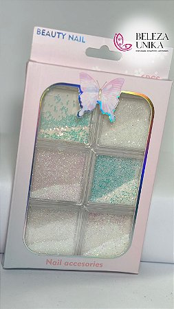 Decoração Glitter Cartela Branco