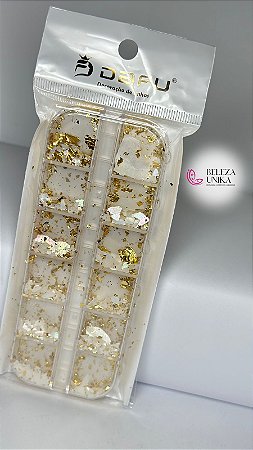 Madre Perola + Folha de ouro branca Cartela