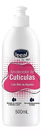 ideal amolecedor de cuticulas 500ML com oléo de algodão