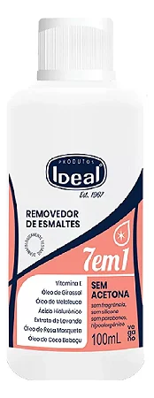 Removedor de Esmaltes 7 em 1 Ideal 100ml