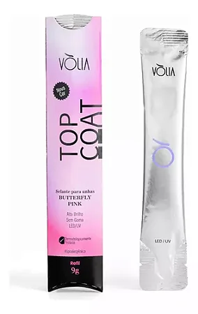 Volia Top coat Sachê Butterfly Pink 9g