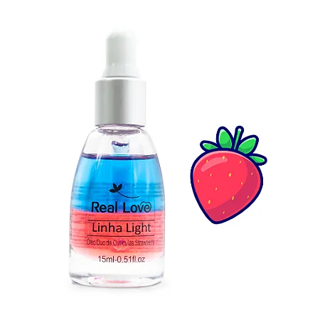 Óleo de Cutículas Linha Light Strawberry 15ml - Real Love