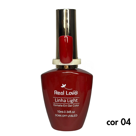 Esmalte Gel Real love Cor 04 Vermelho Luxo