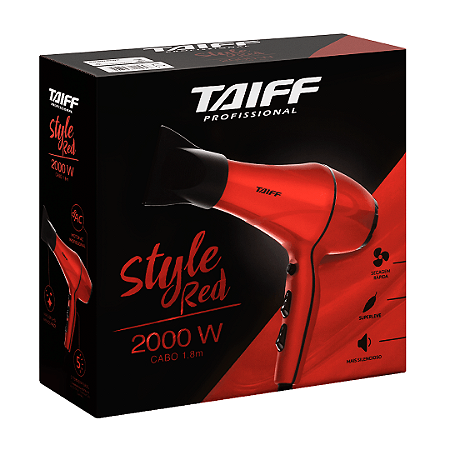 Secador de Cabelo Style Red 2000W - Taiff