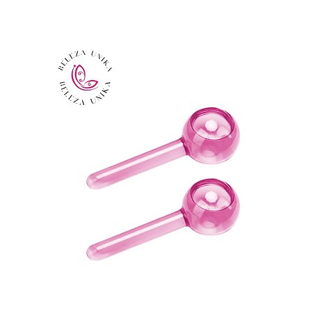 Esfera de Vidro Cromoterapia Massagem Facial - Rosa