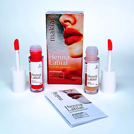 Kit Henna Labial Vermelho Makiaj