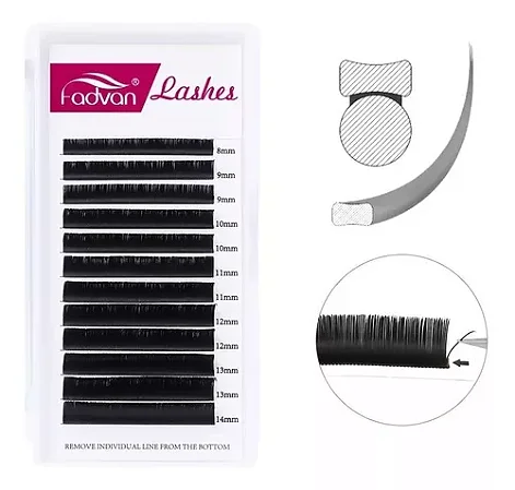 Fadvan Cílios Elipse Flat 20C Fio A Fio 8-14mix