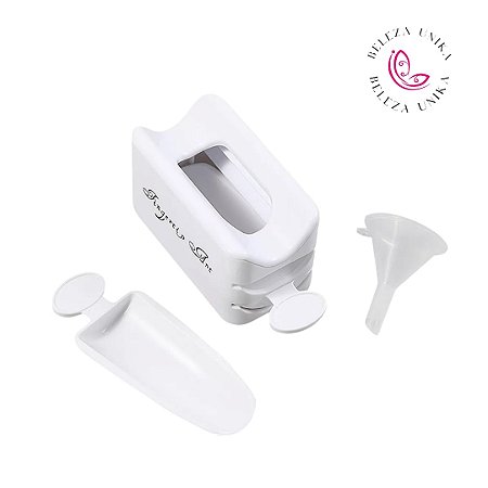 Coletor de Glitter com 2 Pás e Funil - Branco
