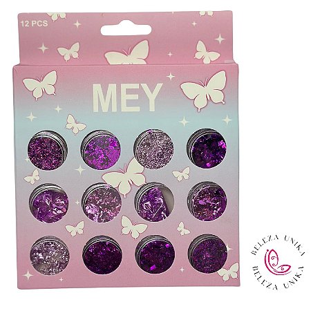 Folha de ouro Kit 12 cores Roxo