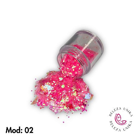 Glitter Flocado Rosa Cor 02