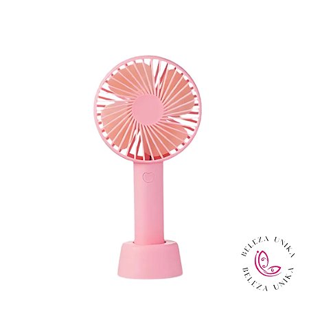 Mini Ventilador Portátil Recarregável + Pilha