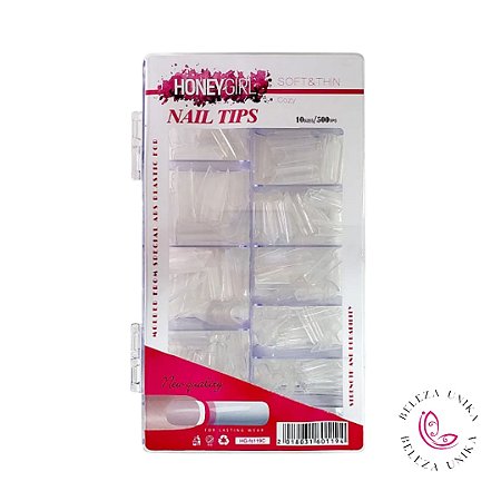 tips curvatura C transparente 100 unidade - Honey Girl