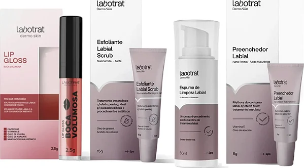 Kit Skin Care Labial Labotrat com 4 produtos Spa labial