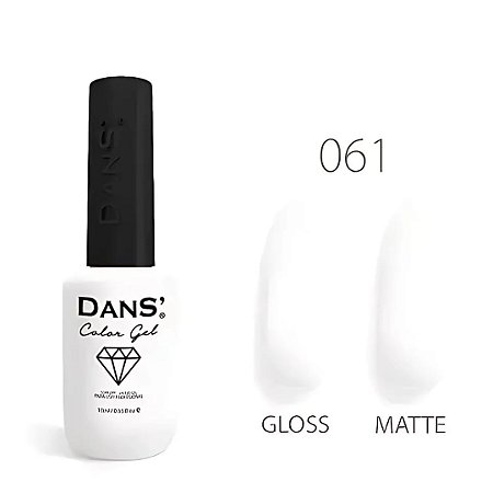 Esmalte em Gel Dans Color 10ml - Cor 61 Branco