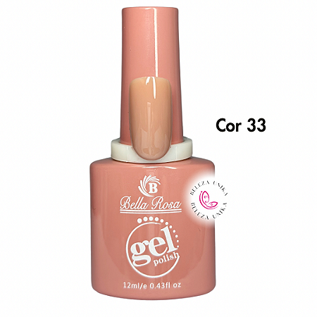 Esmalte em Gel Bella Rosa Col. Gel Polish Cor 33