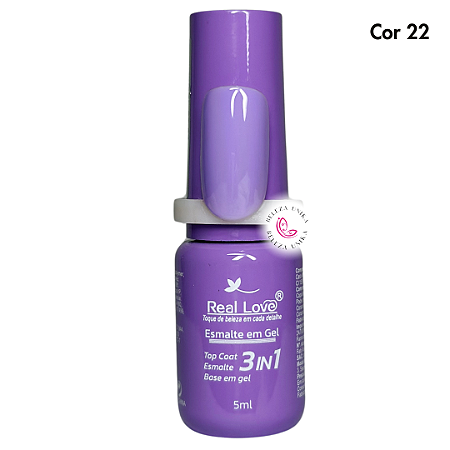 Esmalte em Gel Real Love 3 em 1 – 5ml Cor 22
