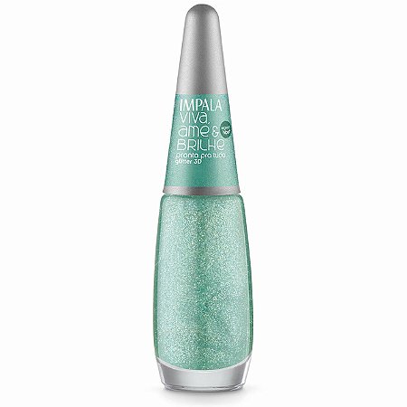 Esmalte Impala Pronta pra Tudo Glitter 3D Coleção Viva, Ame & Brilhe