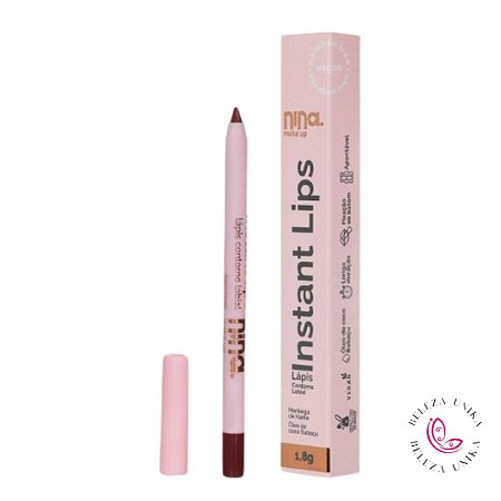 Lápis Para Contorno Labial  Cor Doce Desejo 1,8g - Nina makeup