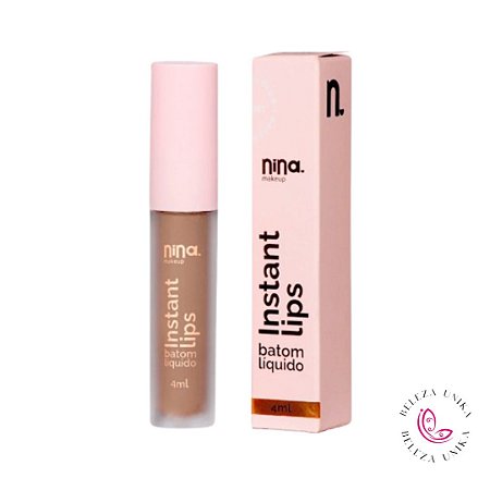 Batom Líquido Instant Lips Doce Desejo  4ml - Nina makeup