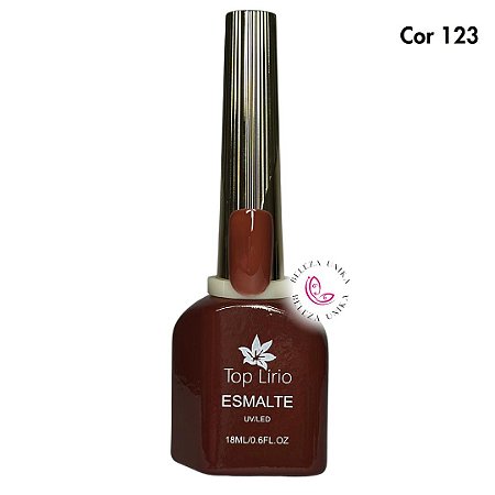 Esmalte em Gel Top Lirio Coleção Brown Cor 123 18ml