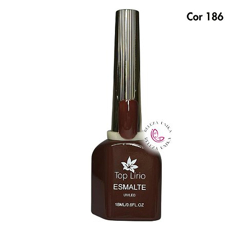 Esmalte em Gel Top Lirio Coleção Brown Cor 186 18ml