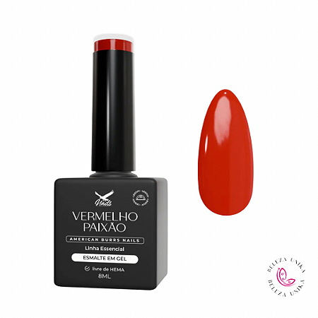 Esmalte em Gel Vermelho Paixão Linha Essencial 8ml – American Burrs Nails