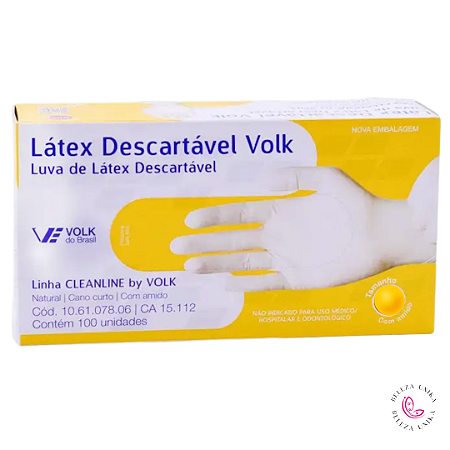 Luva  de Látex Descartável - Volk do Brasil
