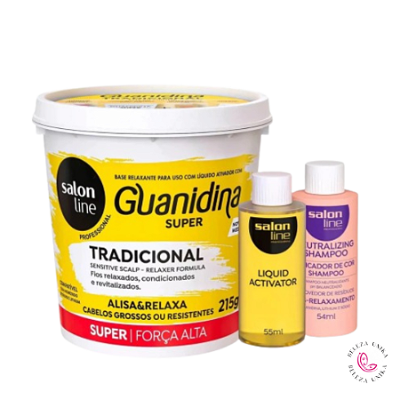 Guanidina Tradicional Super Forte Alisa e Relaxa 215gr - Salon Line