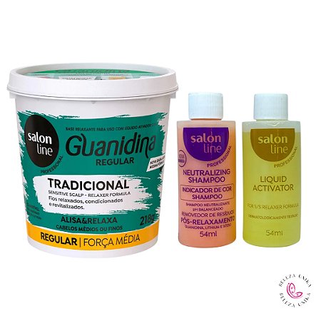 Guanidina Tradicional Regular Alisa e Relaxa  218gr - Salon Line